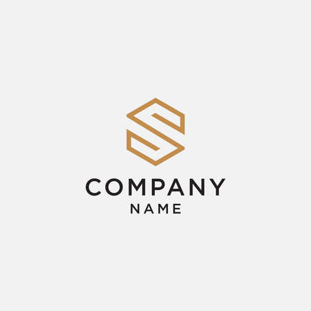 Letter S Logo Luxury design vector template Linear. Type Character Symbol Logotypeのイラスト素材