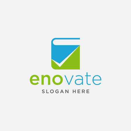 Creative Book Concept Logo Design Templateのイラスト素材