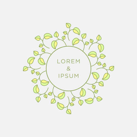 Nature logo design templateのイラスト素材