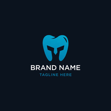 Dental spartan logo design template - vectorのイラスト素材
