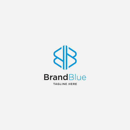 Letter BB logo. Flat style letter BB logo for business company, etc.のイラスト素材