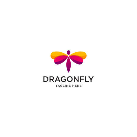 Dragonfly logo design template - vectorのイラスト素材