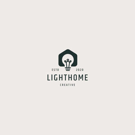 Lamp house logo design template - vectorのイラスト素材