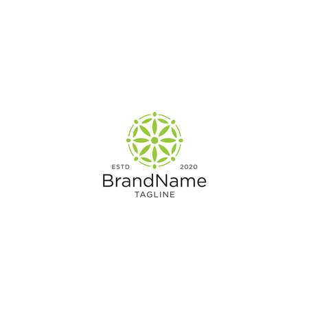 logo leaf wellness plant leaves flower nature health massage vector creative vector logo design template logo leaf wellness plant leaves flower nature health massage vector yoga makeup vegetation mediのイラスト素材