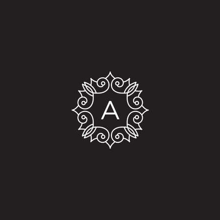 Initials a,  template with a golden style color for the companyのイラスト素材