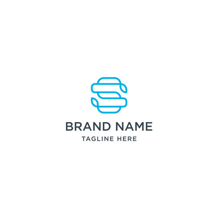 Letter S line logo design templateのイラスト素材