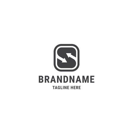 Letter s arrow logo design templateのイラスト素材