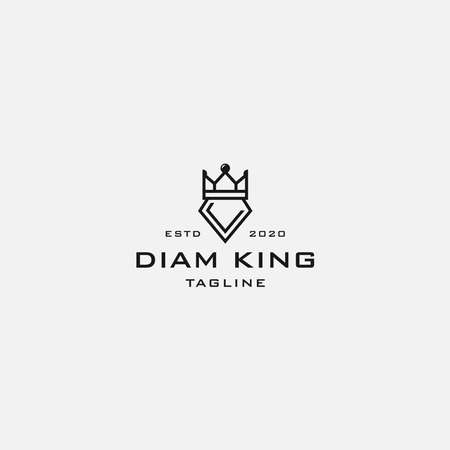 Diamond king logo templateのイラスト素材