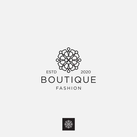 Vector logo design template - abstract final sign symbol for holistic medicine center, organic food store, natural cosmetic products - circle made with leaves and branchesのイラスト素材