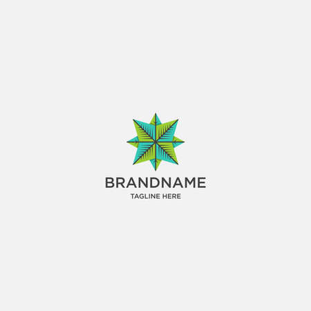Vector design of full-color flower logos for companies, industries and productsのイラスト素材