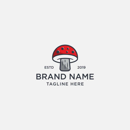 Mushroom logo design templateのイラスト素材