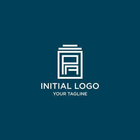 Letter PA logo design templateのイラスト素材