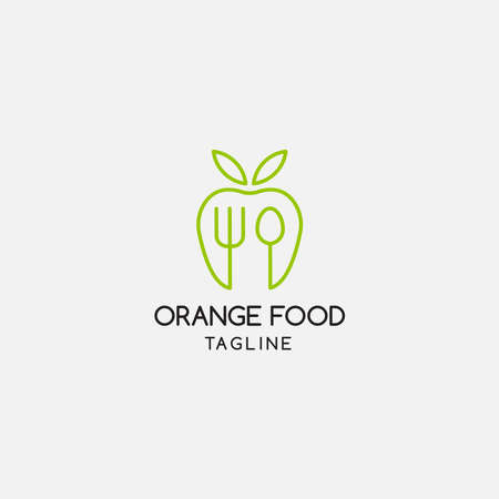 Flat healthy foodのイラスト素材