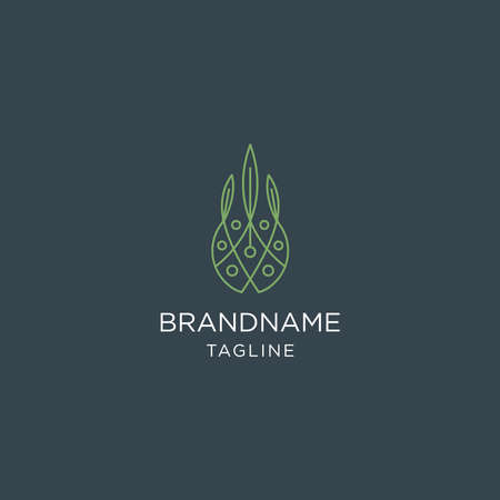 Abstract Nature Logo Based From Creative Geometric Lines. Vector Logo Illustration.のイラスト素材