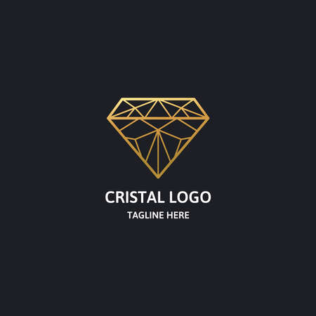 diamond logo line art illustration vector template premium qualityのイラスト素材