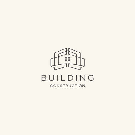 Building  Icon Design Template. Real Estate, Construction, Modern Vector Illustrationのイラスト素材