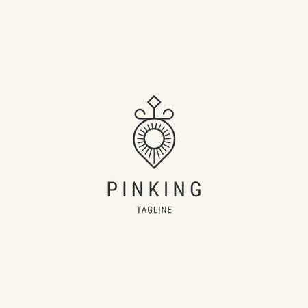 King of location line design.のイラスト素材