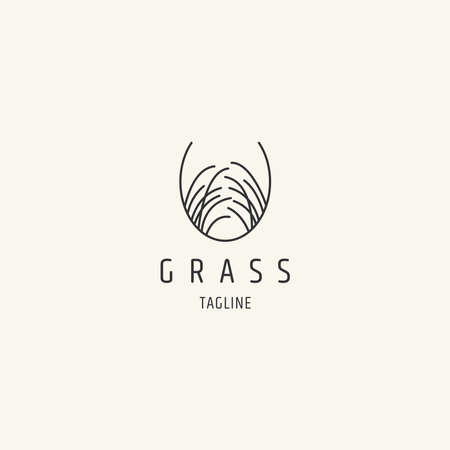 Grass line designのイラスト素材