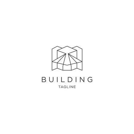 Real Estate line simple design template.のイラスト素材