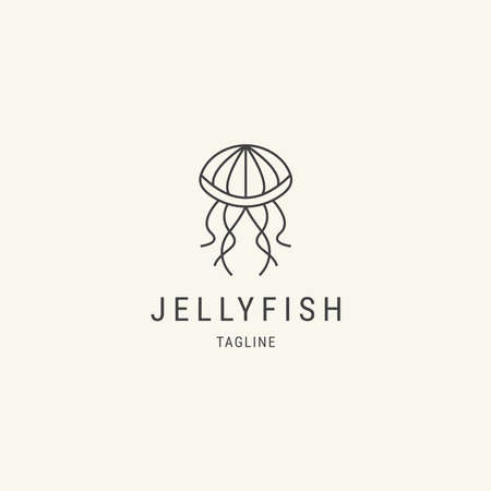 Modern jellyfish design templateのイラスト素材