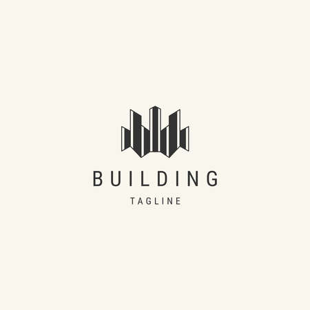 Real Estate line simple design template.のイラスト素材