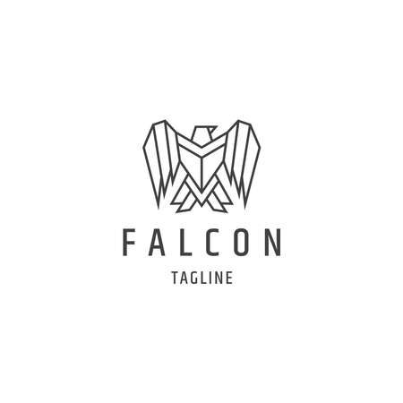 Falcon line design templateのイラスト素材