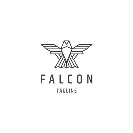 Falcon line design templateのイラスト素材