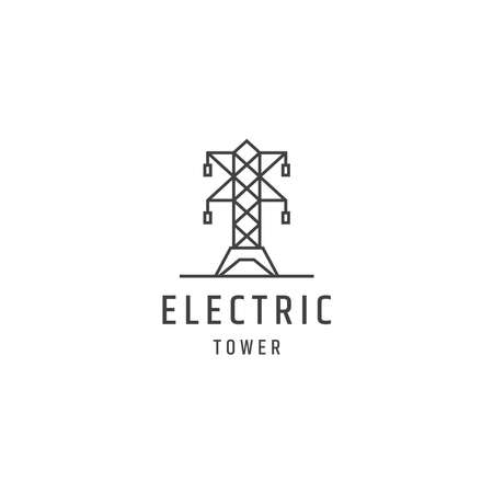 electric tower line minimalist vectorのイラスト素材