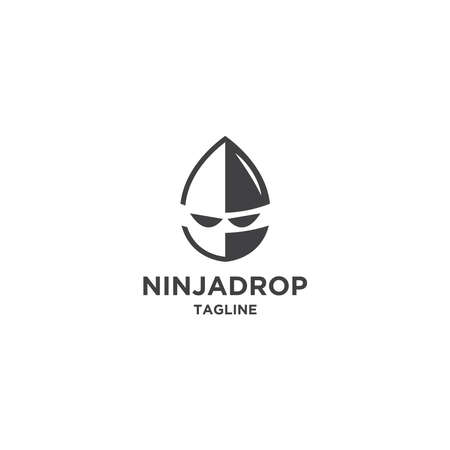 Ninja drop logo design templateのイラスト素材