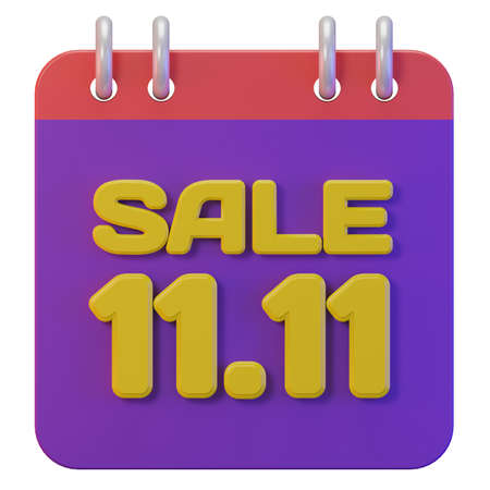 11.11 shopping day discount sale promotion 3d render object
