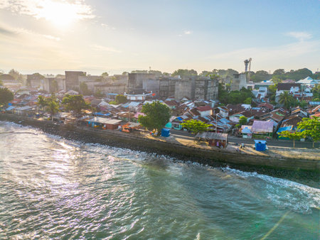beautiful morning view panorama landscape with beauty color and sky natural lightの写真素材