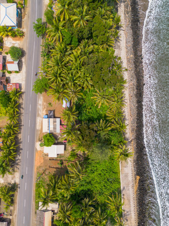 beautiful morning view panorama indonesia beach weather with sky colors