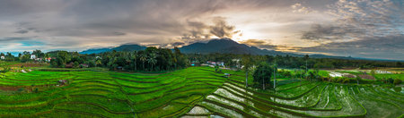beautiful morning view indonesia panorama landscape beach with beauty color and sky natural light