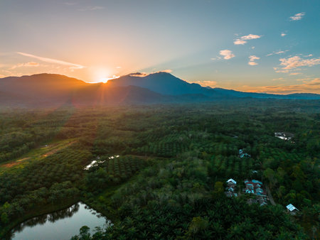 beautiful morning view indonesia panorama landscape beach with beauty color and sky natural light