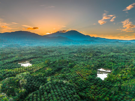 beautiful morning view indonesia panorama landscape beach with beauty color and sky natural lightの写真素材