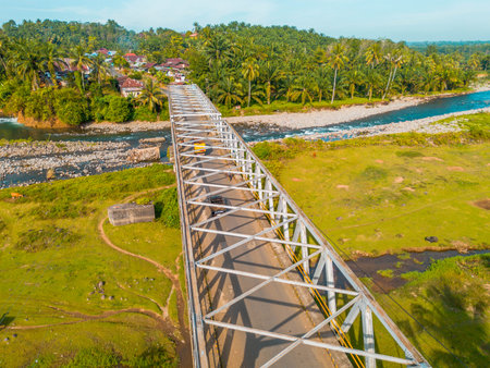Beautiful morning view indonesia panorama landscape paddy fields with beauty color and sky natural lightの写真素材