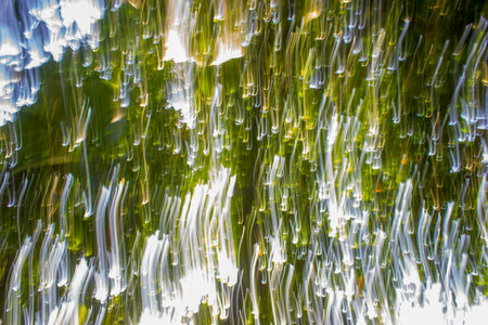 Abstract Nature Blur Background with Soft Green Tonesの写真素材