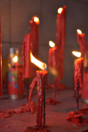 melting candleの写真素材