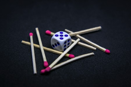Don't fire the Fire of Gambling addiction - concept
