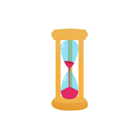 Vector illustration of Flat object hourglass Perfect of icon