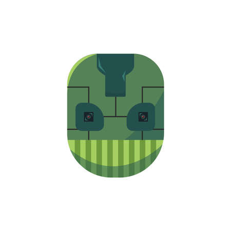 Vector illustration of Robotic face or mask designのイラスト素材