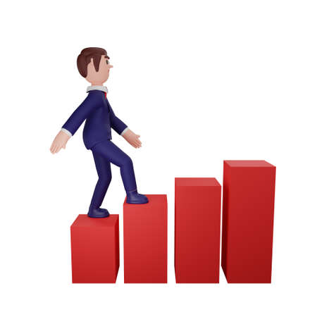 3d rendering of character with business conceptの写真素材