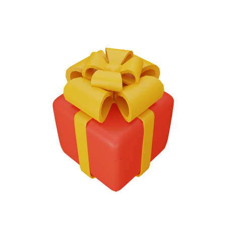 3d rendering illustration gift boxの写真素材