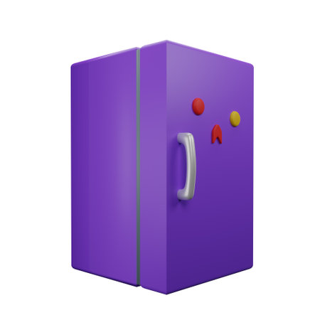 3d rendering of refrigerator iconの写真素材