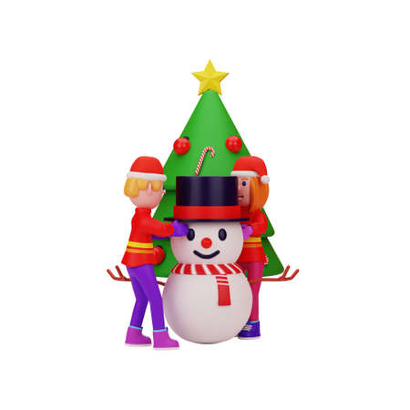 3d rendering with merry christmas and new year conceptの写真素材