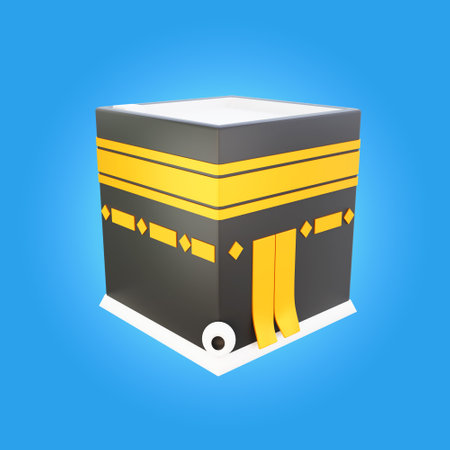 3d rendering of kaaba iconの写真素材