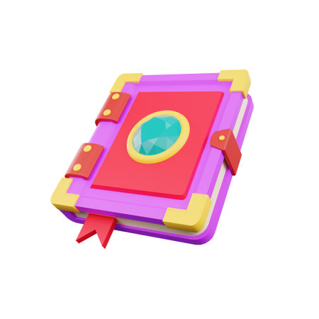 3d rendering game asset magic book