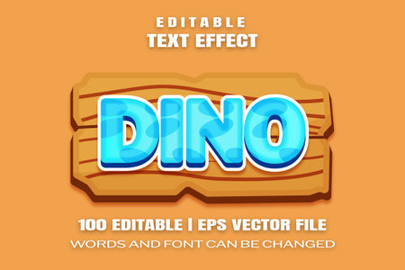 Editable text effects Dino , words and font can be changedのイラスト素材