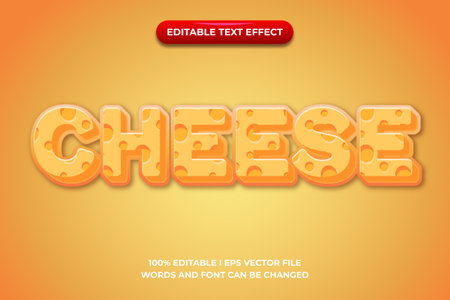Editable text effects Cheese , words and font can be changedのイラスト素材