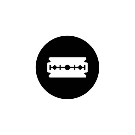 Razor blade logo vector design illustration backgroundのイラスト素材